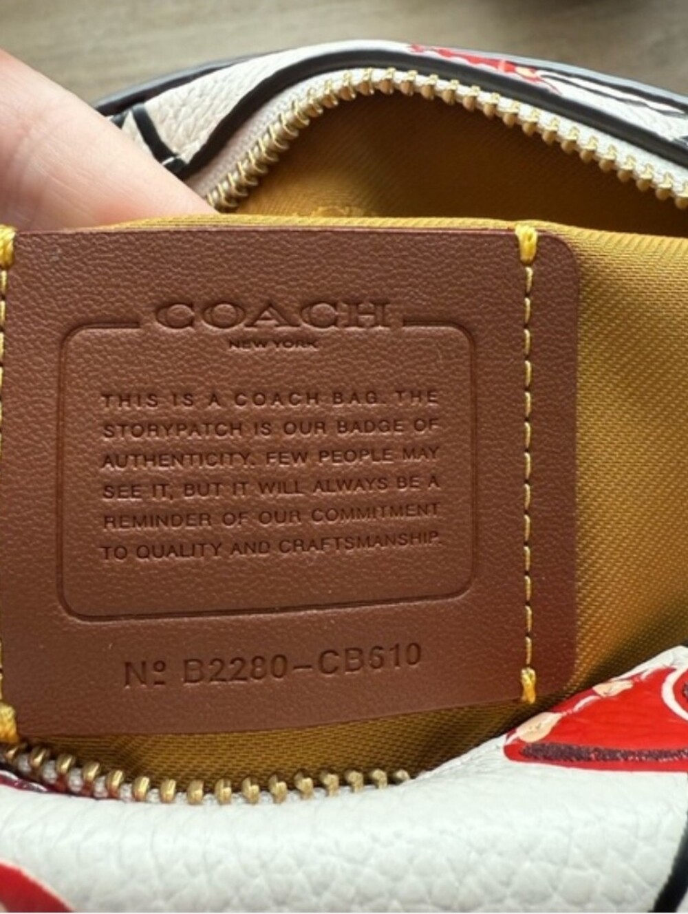 Coach☆ Leather Cherry Print Crossbody/ Belt Bag - Picture 7 of 11